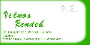 vilmos rendek business card